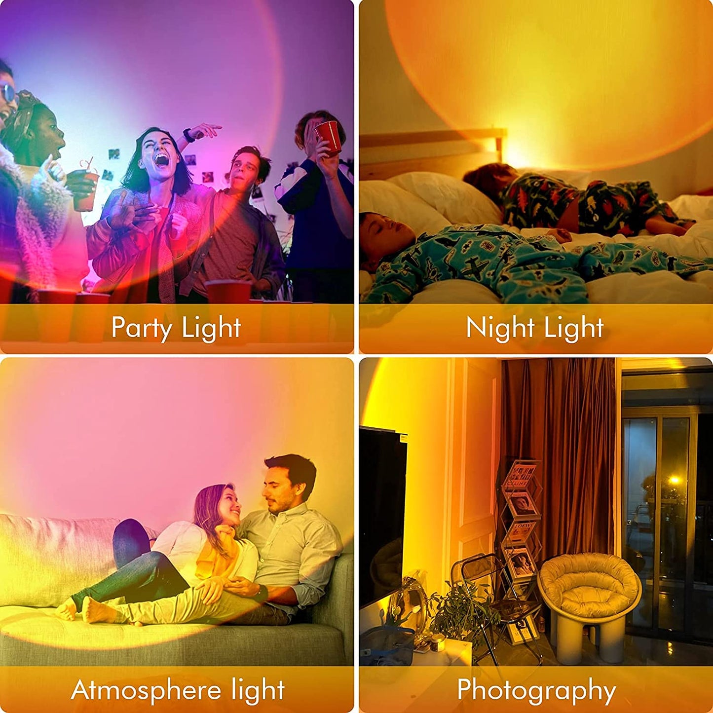 Sunset Lamp, 180 Degree Rotation Sunset Projection lamp